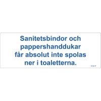 SKYLT SANITETSINS PLA 210X74MM