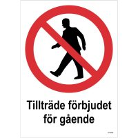 SKYLT TILLTR FÖRBJ 210X297MM