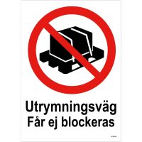 SKYLT UTRVÄG F EJ BL 210X297MM