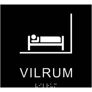 SKYLT VILRUM TAK SV 150X150MM