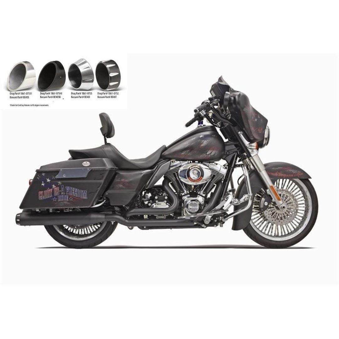 SLIP-ON Quick Change Series BASSANI XHAUST Sort 4"