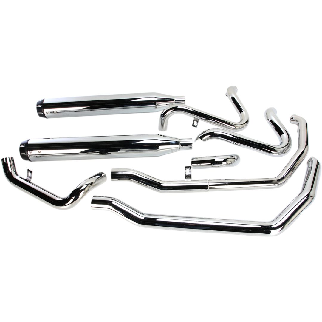 Slipon Megaphone Harley-Davidson 2-INTO-2 Chrome BASSANI XHAUST True Dual / Down Under – billede 2