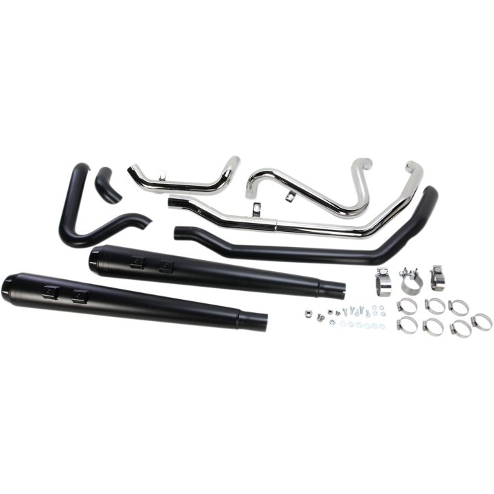 Slipon Megaphone Harley-Davidson 2-INTO-2 Sort BASSANI XHAUST True Dual / Down Under – billede 3