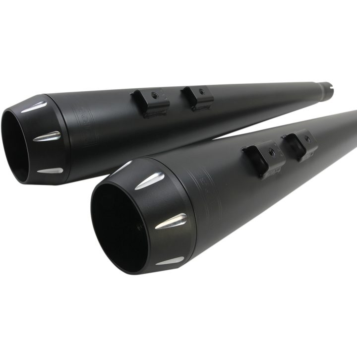 Slipon Megaphone Harley-Davidson 2-INTO-2 Sort BASSANI XHAUST True Dual / Down Under – billede 2