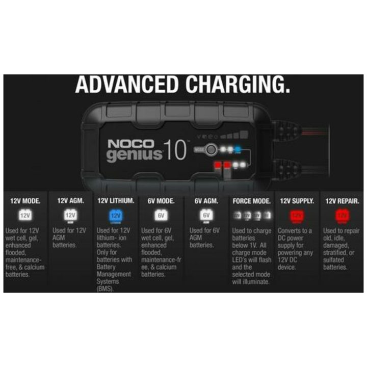 Smart Batterioplader 6/12v 10a NOCO Genius10 – billede 10