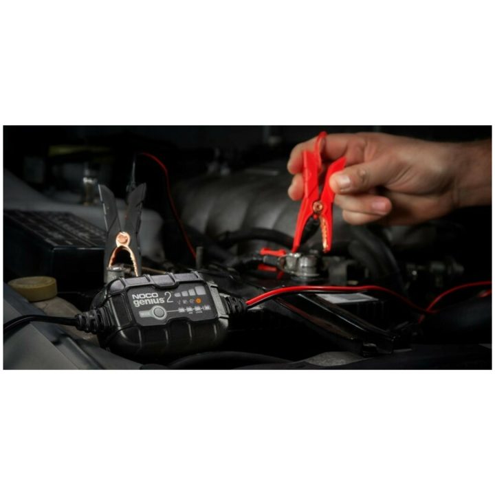 Smart Batterioplader Genius2 Med Klemmer Og Integrerede Øjer 6/12v 2a NOCO – billede 9