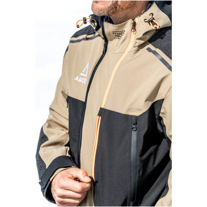 Snescooterjakke Flex Light Tekstil Beige Sort AMOQ XS – billede 9