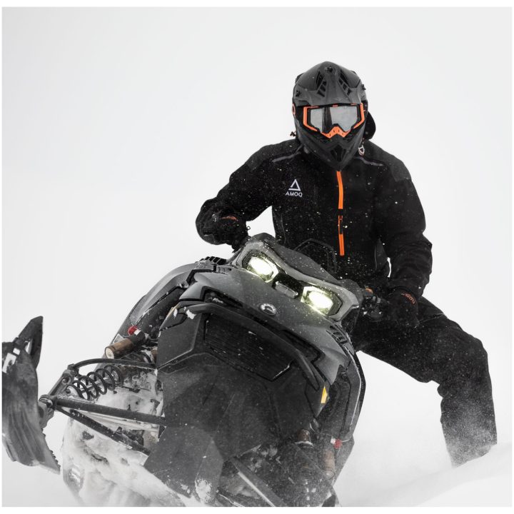 Snescooterjakke Flex Light Tekstil Sort AMOQ XS – billede 5