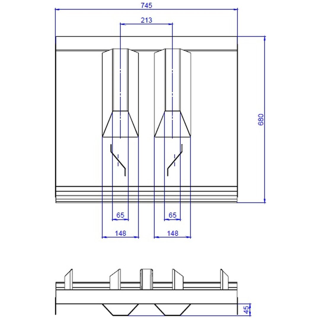 Snescooterslæde 75x75 Rød RIVAL 75x75 cm – billede 3