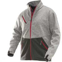 Softshell Jakke 1247 Technical Gråmeleret/Rød Jobman