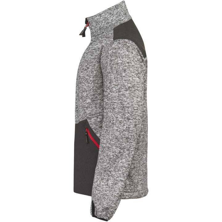 Softshell Jakke 1247 Technical Gråmeleret/Rød Jobman XXXL – billede 3