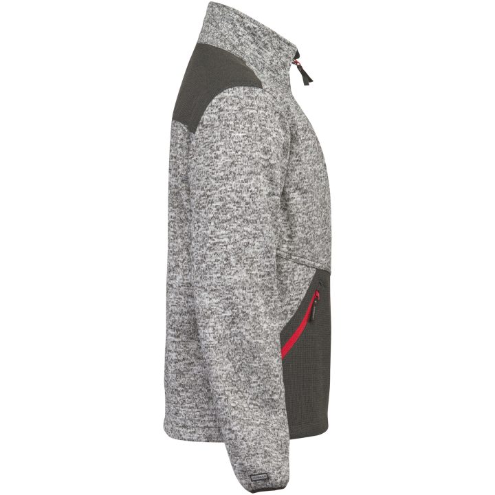 Softshell Jakke 1247 Technical Gråmeleret/Rød Jobman XXXL – billede 4