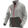 Softshell Jakke 1247 Technical Gråmeleret/Rød Jobman XXXL – miniature 1
