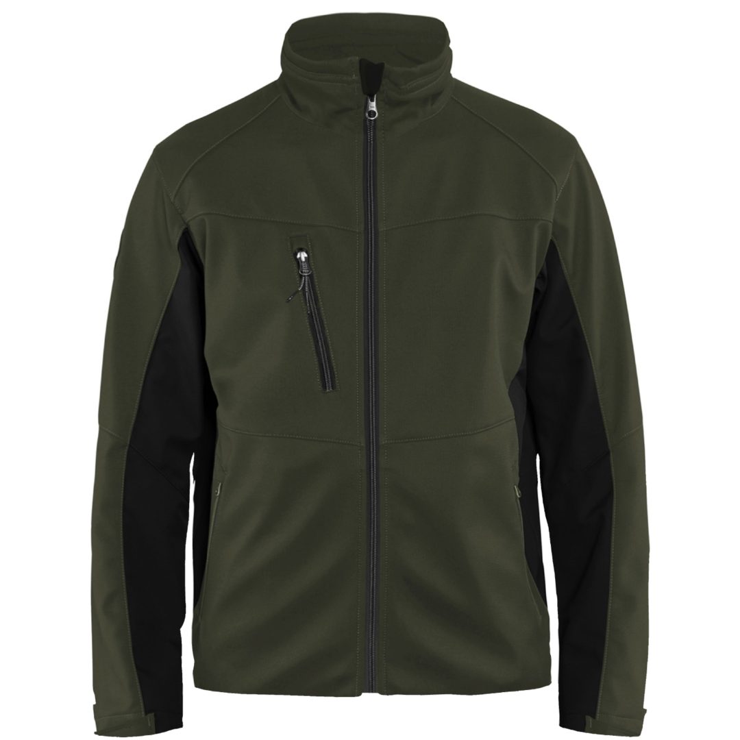 Softshell jakke 49502516 Grøn / Sort BLÅKLÄDER JAKKE 49502516 OLIVEN/SORT XS