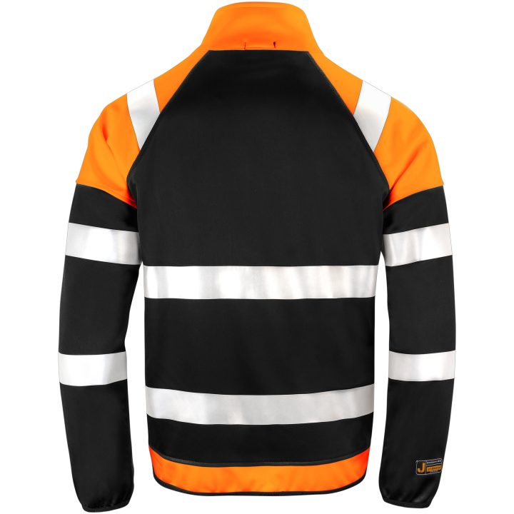 Softshell Light Jakke Varsel 5127 Technical Sort/Orange Jobman Large – billede 2