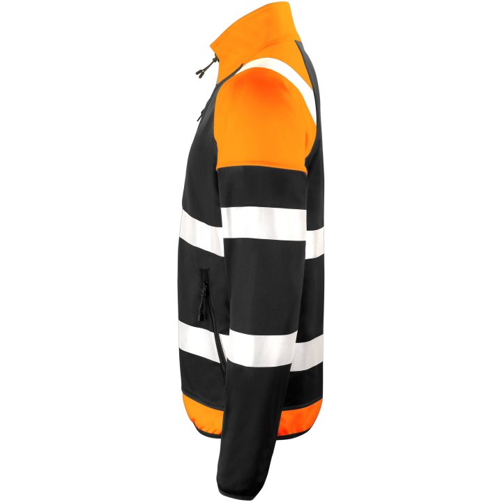 Softshell Light Jakke Varsel 5127 Technical Sort/Orange Jobman Large – billede 3