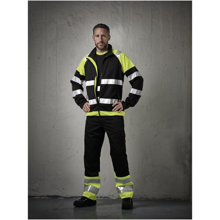 Softshell Light Jakke Varsel 5127 Technical Sort/Orange Jobman Large – billede 6