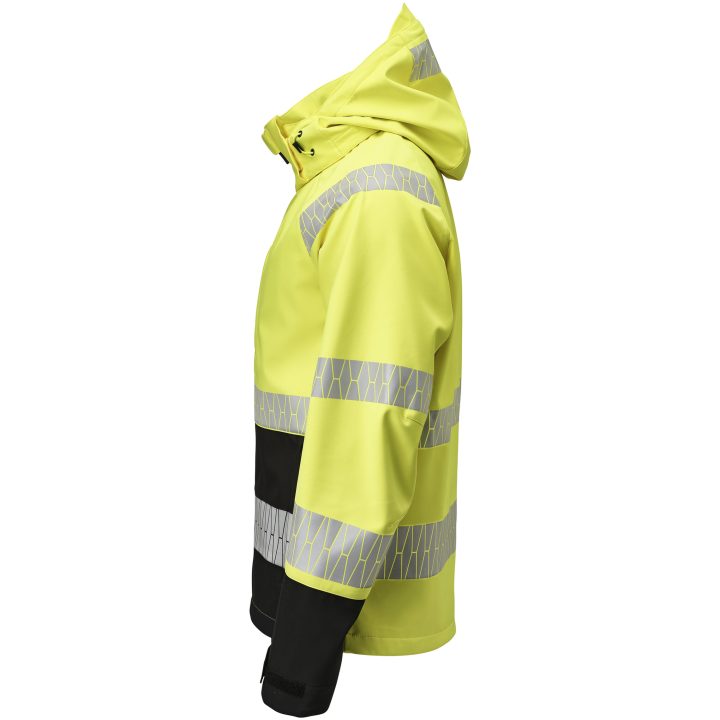 Softshelljacka 1376 Varselgul Svart Varsel gul/svart Jobman – billede 2