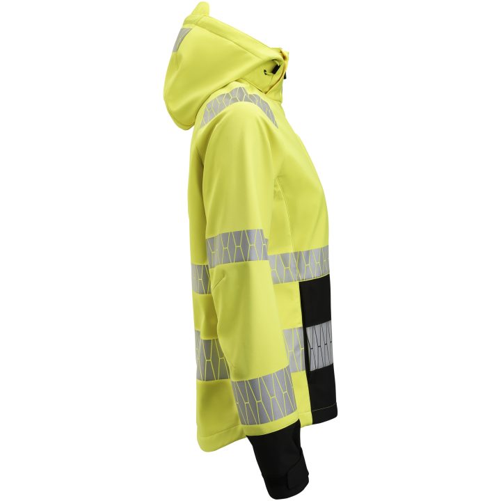 Softshelljacka Dam 1377 Varselgul Svart Varsel gul/svart Jobman – billede 4
