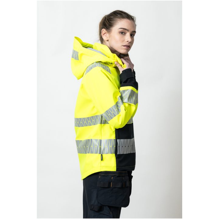 Softshelljacka Dam 1377 Varselgul Svart Varsel gul/svart Jobman – billede 9