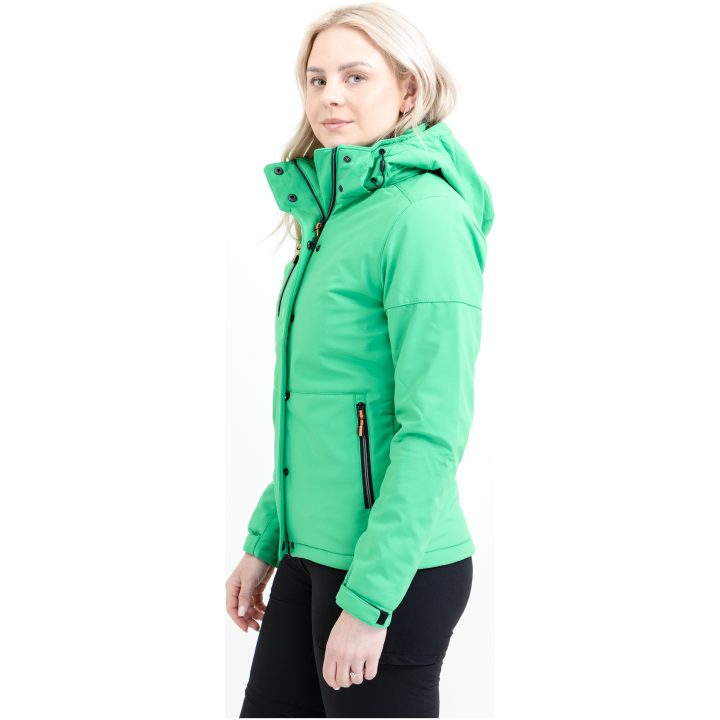 Softshelljacka Dam Overlanding Klargrön Printer Essentials XS – billede 2