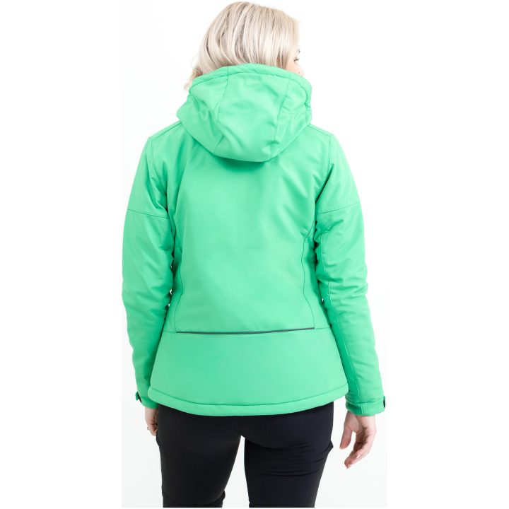 Softshelljacka Dam Overlanding Klargrön Printer Essentials XS – billede 3