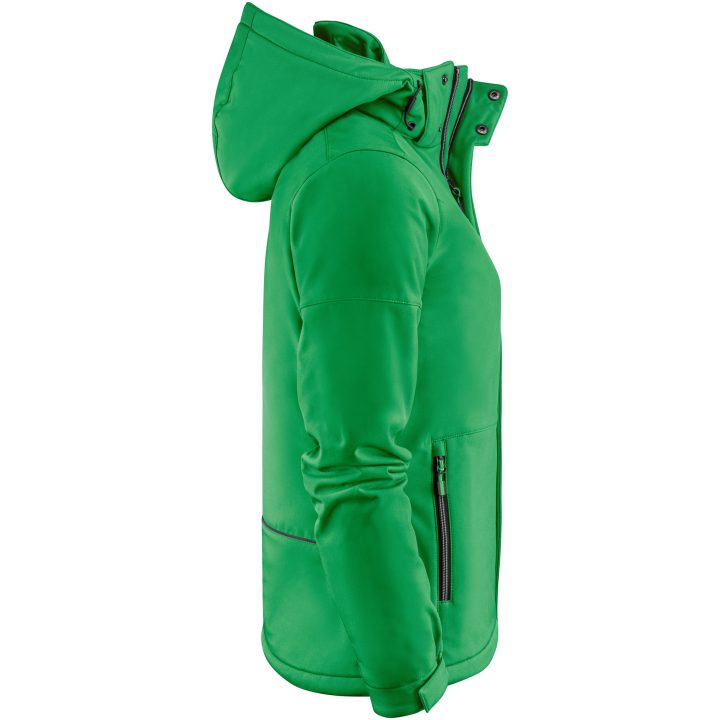 Softshelljacka Dam Overlanding Klargrön Printer Essentials XS – billede 8
