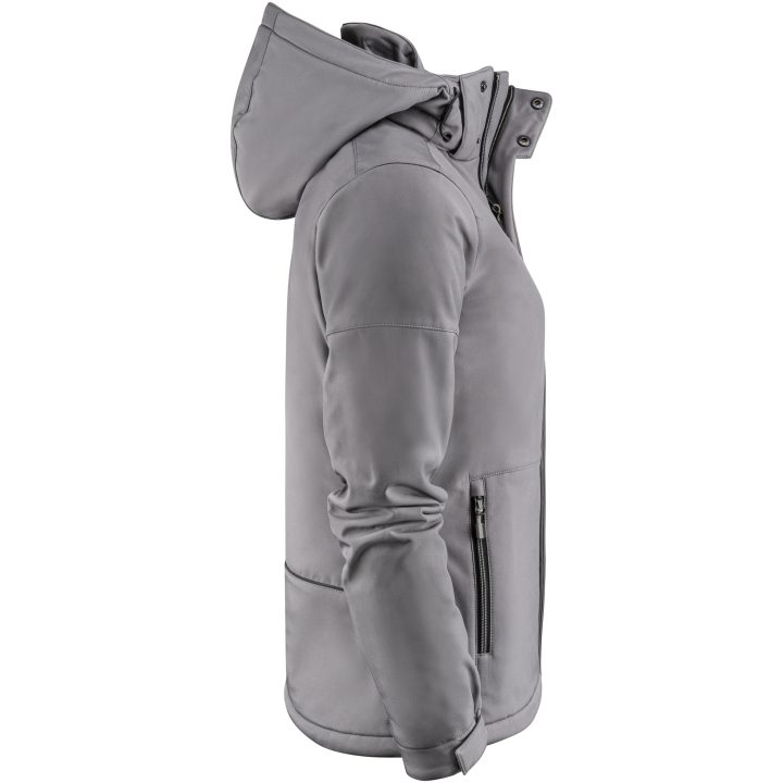 Softshelljacka Dam Overlanding Stålgrå Printer Essentials XS – billede 4