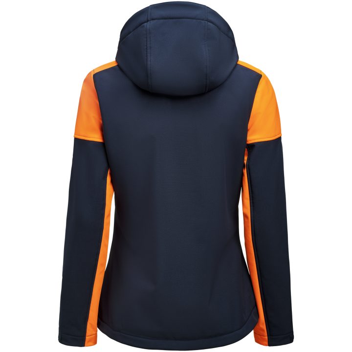 Softshelljacka Dam Prime Marinblå/neonorange Printer PRIME XS – billede 4