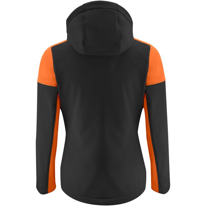 Softshelljacka Dam Prime Svart/orange Printer PRIME 3XL – billede 2