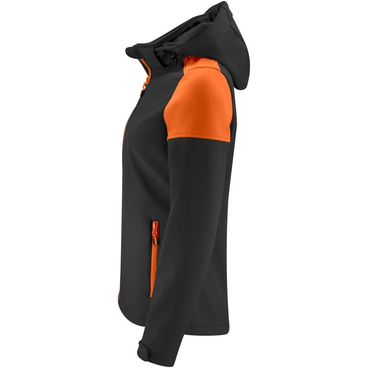 Softshelljacka Dam Prime Svart/orange Printer PRIME 3XL – billede 3