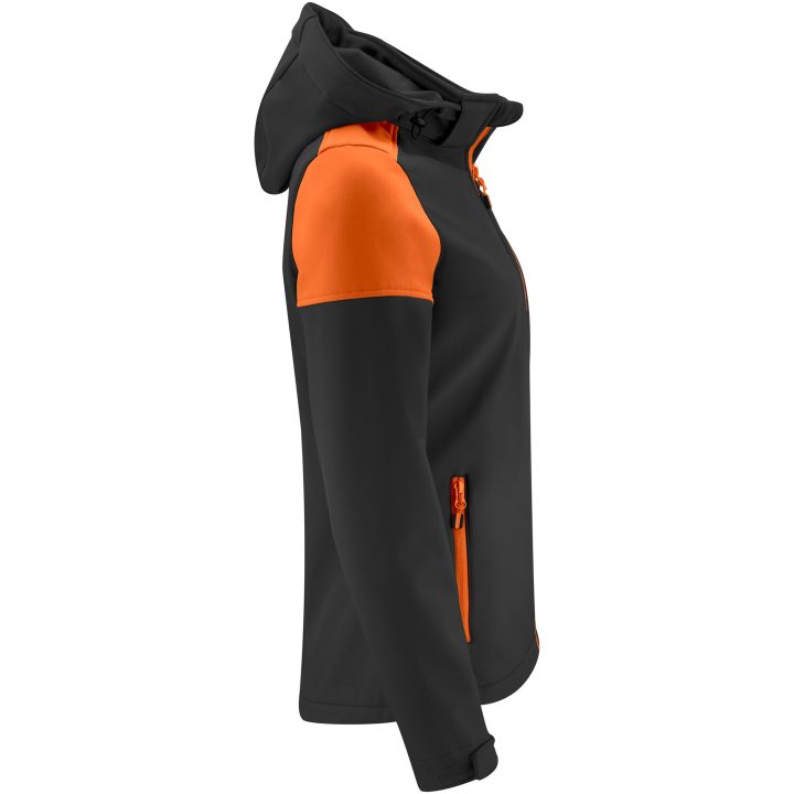Softshelljacka Dam Prime Svart/orange Printer PRIME 3XL – billede 4