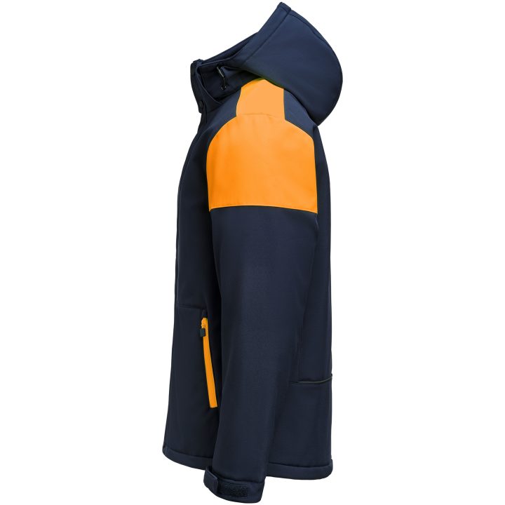 Softshelljacka Padded Marinblå/neonorange Printer PRIME s – billede 4