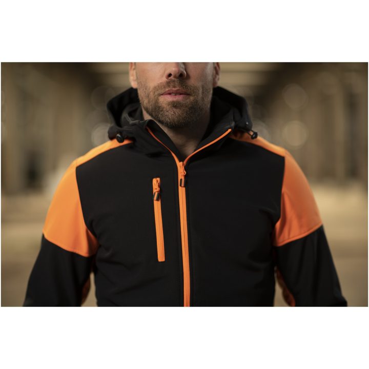 Softshelljacka Prime Svart/orange Printer PRIME s – billede 7