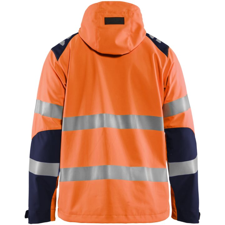 Softshelljakke 44912513 Hivisorange / Marine BLÅKLÄDER JAKKE 44912513 ORANGE/MARINE XS – billede 3