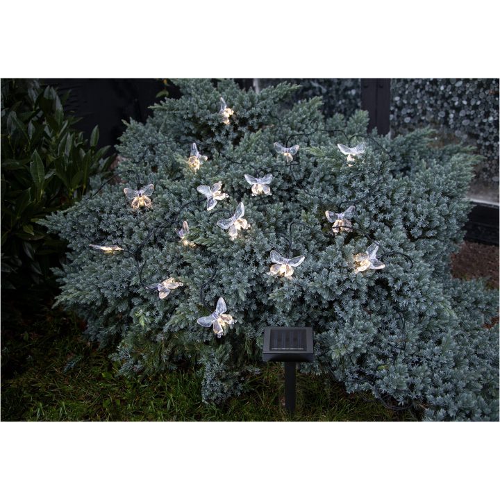 Solcelle-lyskæde Papillon Transparent Star Trading – billede 4