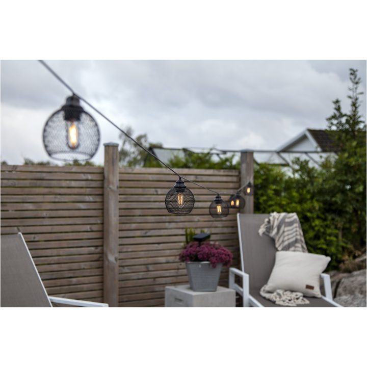 Solcelle-lyskæde Sunlight - 8 light Sort Star Trading – billede 5
