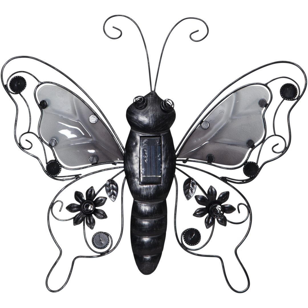 Solcelledekoration Butterfly Sort Star Trading – billede 7