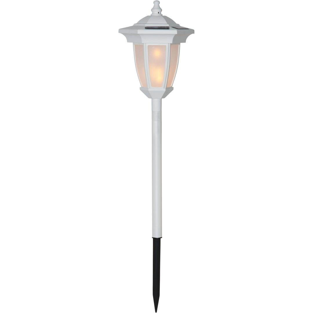 Solcellefakkel Flame Hvid Star Trading – billede 4