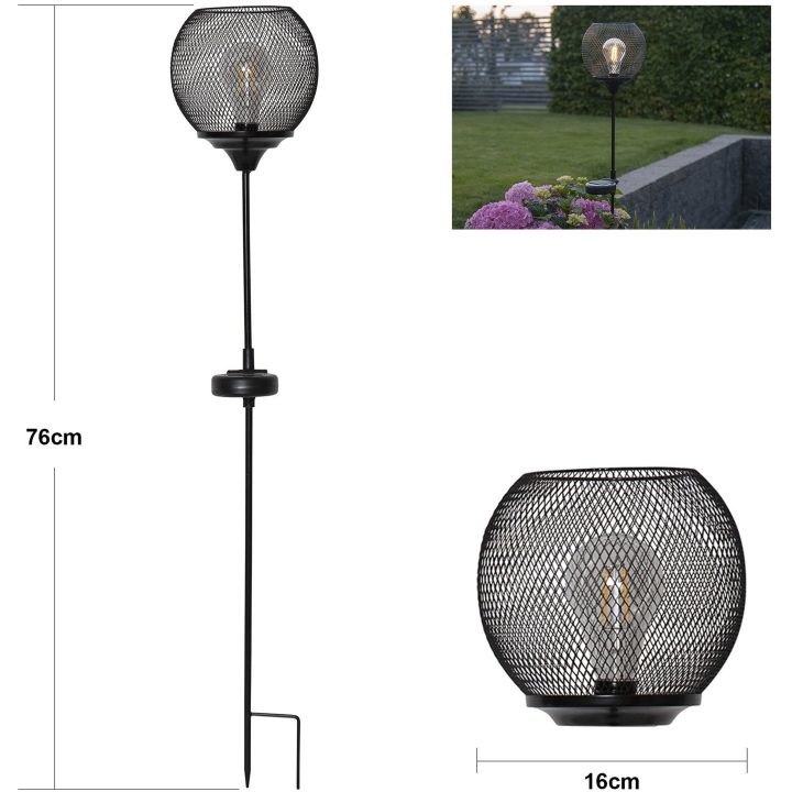 Solcellelampe Sunlight - Path Sort Star Trading – billede 3