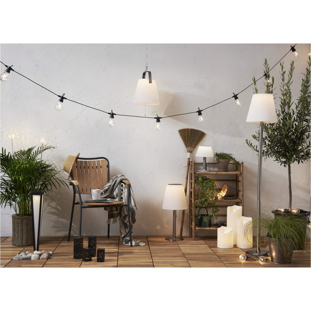 Solcellelygte Solia Table 28 cm Hvid Star Trading – billede 16