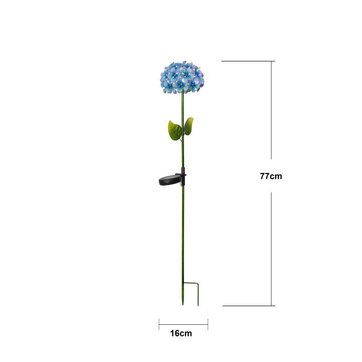 Solcellepind Hortensia Blå Star Trading – billede 3