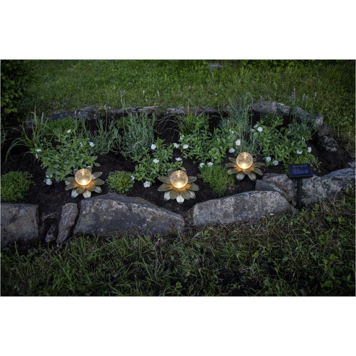 Solcellsdekoration Lilly 3 p Guld Star Trading – billede 8