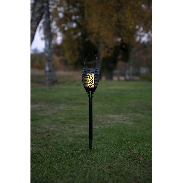 Solcellsfackla Flame Svart Star Trading – billede 4