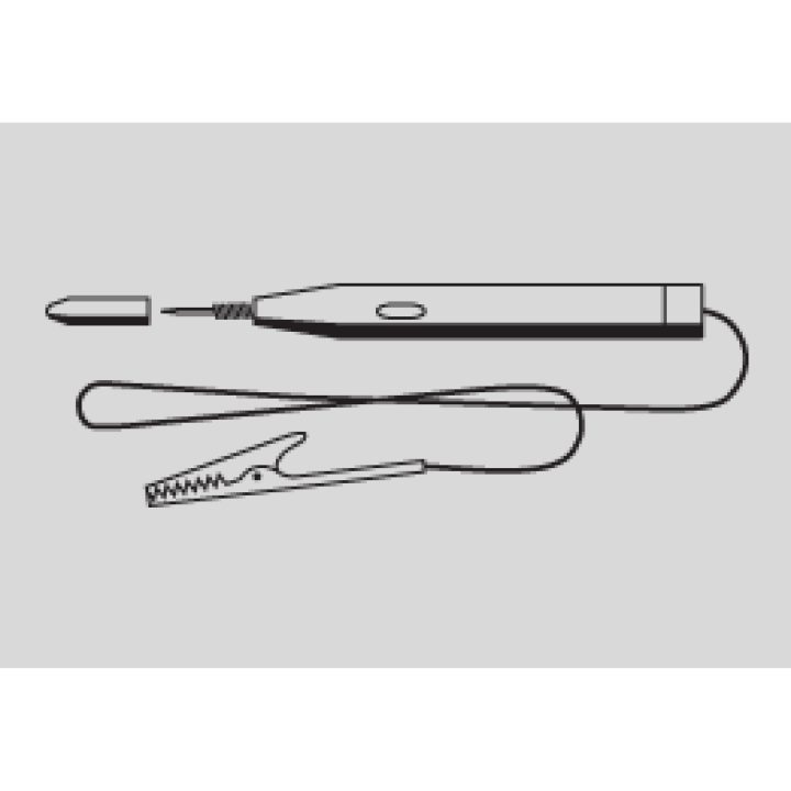 Spændingstester Sort/Krom/Rød FLOSSER VOLTAGE TESTER 6V/12V – billede 2