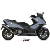 Speed Edge Black Silencer Black Steel/Carbon End Cap Kymco AK 550 Mivv