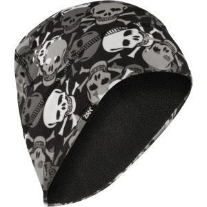 Sportflex Fleece Hue Sort/grå Allover Skull ZAN HEADGEAR