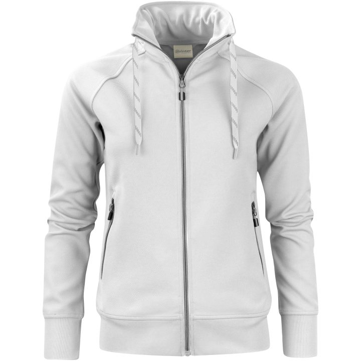 Sportjacka Dam Jog RSX Vit Printer XS – billede 5
