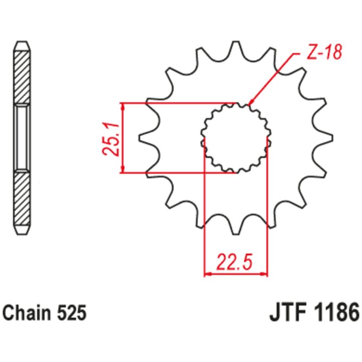Sprocket Foran Lydløs Stål JT SPROCKETS – billede 2