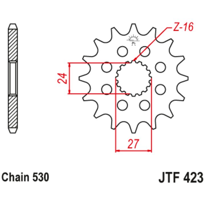 Sprocket Foran Lydløs Stål JT SPROCKETS – billede 2